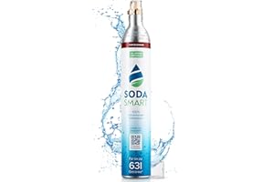 SodaSmart Premium CO2 Zylinder für Quooker Wassersprudler | Gefüllt mit 425g Kohlensäure +25g extra für mehr als 60l | Kohlendioxid-Zylinder als Reservepack