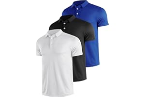 Teesmen Men's Polo T Shirts Short Sleeve Breathable Quick Dry Sports Work Golf 3 Pack