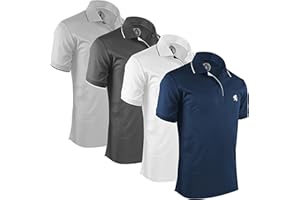 Albert Morris Polo Shirts pour Homme - Manches Courtes, Respirant, Séchage Rapide, Protection UV, Coupe Classique, Été Golf, Style Sportif Business Décontracté