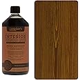 Littlefair's Wood Stain Water Based - 1 LTR - Indoor Furniture Stain Light & Dark Finishes - Special Non Toxic & Eco Friendly Formula - Wood Stain for Crafts - Colour: Brown Mahogany