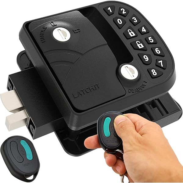 RV Keyless Entry Door Lock, IC Card Entry, Remote Control, 2 Mechanical Keys, Zinc Alloy Metal, For Camper,Travel, Horse Trailer,Cargo Hauler, Hitch Locks - Canada