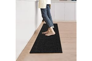 YuLiMirich Köksmatta, tvättbar, halkfri, 43,5 x 180 cm, kökslöpare, tvättbar, absorberande, matta, löpare, gångmatta för hall, dörrmatta, köksmattor, för tvättstuga, utomhus, vardagsrum