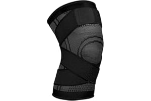 Fefod Rodilleras Menisco y Ligamento, Rodillera de Compresión, Deportiva Ajustable Rodillera para Hombre y Mujer, Rodilleras Transpirable y Antideslizante para Correr, Deportes y Artritis, XL