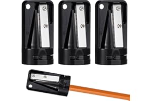 SHPUJUN 3 Stück Anspitzer,Pencil Sharpener,Bleistiftspitzer,Anspitzer Dicke und Dünne Stifte,Bleistift Zimmermannsbleistift Spitzer,Zimmermannsbleistifte,Kinder Zimmermann Bleistift,Spitzmaschine