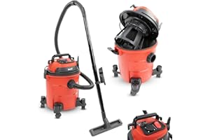 MaxxHome - Aspirateur Eau et poussière -1200 W - 20 L - raccord de soufflerie - INCL. Embout Combi pour Aspiration Eau et poussière - Tuyau en Plastique : 3m - Tension Secteur : 220-240V~ 50-60Hz