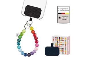 beadstars® Handykette kurz aus Holzperlen | Universal Handyanhänger für alle Smartphones | Handmade in Germany | kompatibel mit iPhone, Samsung u.a. | ideal als Geschenke für Frauen