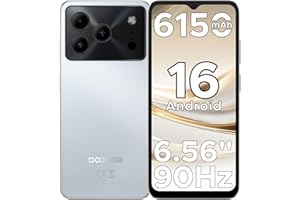 DOOGEE Note 56 Teléfono Movil Android 16, 6150mAh Batería de Anodo de Silicio, 6,56" HD+ IPS 90Hz, Octa Core 24GB+64GB Smartphone, 8MP, Cuerpo 8.45mm Telefono, Face ID/OTG/GPS/Doble SIM 4G Movil