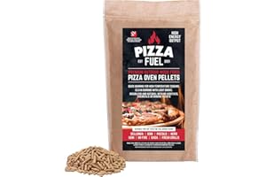 VIVO TECHNOLOGIES Pellets de Madera para Horno de Pizza de Alta Potencia de 5 kg para Parrillas Dallonda Nero Fresh Uuni Ninja Woodfire y más, Bolsa resellable, Horno de Pizza de leña, Kamado, ahumadores