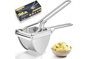 ‎SPEENSUN SPEENSUN Kartoffelpresse,Kartoffelstampfer mit Komfortablem Griff,Kartoffelpresse Edelstahl für Cremige Flauschige Kartoffelpüree,Babynahrung,Obstsäfte,Gemüsebrei,Püree.Spülmaschinenfest