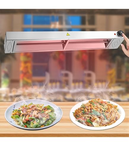 Lampe Chauffante électrique Lampe Chauffante Sur Pied à 2 Têtes 250 W - Hauteur Réglable 70 Cm, Base Lourde - Pour Buffet Chaud, Maintien Au Chaud Des Aliments