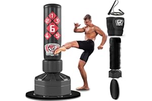 Senshi Japan 6ft Free Standing Punch Bag 𝟮𝟬𝟮𝟰 𝗪𝗜𝗡𝗡𝗘𝗥, 150KG (Filled) Kit Bundle Kickboxing Muay Thai MMA Heavy Pedestal Bag Floor Standing