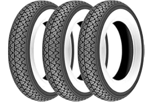 MOTOCAR Tre gomme pneumatici Kenda K333 fascia bianca 3.50-10 51J Vespa PX 125/150