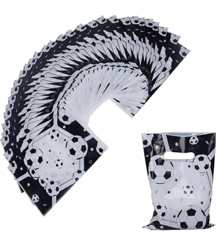Cozlly Lot De 30 Sacs Anniversaire Football, Sacs De Faveur