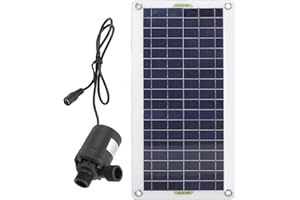 BANAPOY Solar-Brunnen-Pumpen-Kit, 30W 12V 800L/h Polysilizium-Solarpanel-Wasserpumpe für Vogelbad, Fischteich, Garten, Hydroponik, Rasen, Aquakultur, Kleine Teichpumpe für draußen