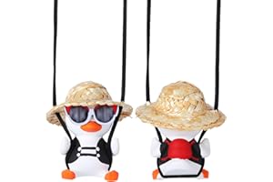 Gjinxi Décoration à Suspendre en Forme de Canard Oscillant pour Rétroviseur de Voiture Décoration de Voiture Cool pour Rétroviseur et Intérieur Cadeau Amusant pour Homme et Femme