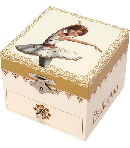 Scatola Musicale Portagioie Con Ballerina - Carillon Regalo Per Bambine, Colore Rosa - Foto 5