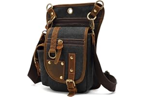 FANDARE Zaino Monospalla Drop Leg Uomo Zaino Donna Coscia Marsupio Zaino Spalla Borsa a Tracolla Tela Sling Bag Borsa Sportiva per Moto Escursionismo Ciclismo Scuola Università Trekking Viaggio