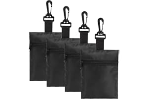 Bomiclss 4Pcs Golf Tee Bags Zipper Golf Storage, Portable Bag for Golf Accessories Golf Bag with Hook Golf Leisure Sport
