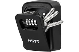 NBYT Tragbare Zahlenschloss keybox, Wandhalterung,Für Hausschlüssel Schlüssel Hiders zum Verstecken eines Schlüssels außen,Wasserdichte Schlüssel Safe Storage Lock Box