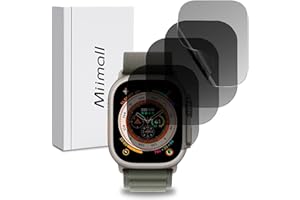 Miimall [4 sztuki] do Apple Watch Ultra 2 49 mm ochrona ekranu prywatności, miękka folia TPU, samoregenerująca się, odporna na zarysowania, bez pęcherzyków powietrza, folia ochronna do Apple Watch