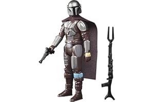 Star Wars Hasbro Retro Collection The Mandalorian (Beskar) Toy 9.5-cm-Scale The Mandalorian Collectible Action Figure, Accessories