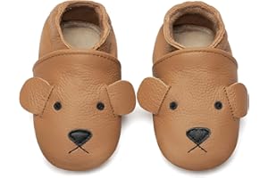 IceUnicorn Krabbelschuhe Baby Lauflernschuhe Jungen Mädchen Weicher Leder Babyhausschuhe Kleinkind Rutschfeste Lederschuhe Baby