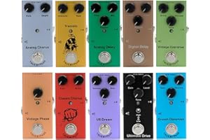 Aprilsunnyzone Portable Guitar Effect Pedal Distortion Delay Chorus Tremolo Digital Overdrive,For Electric Guitars Featuring Vintage Tone Shaping Capabilities(E)