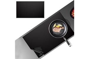 Mapille 54x90cm Tappetino Protettivo per Piano Cottura a Induzione in Silicone,Protezione Piano Induzione,Tappetino Piano Induzione Magnetico,Proteggi Piano Induzione Antiscivolo Antigraffio,Nero