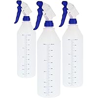 com-four® 3X Sprühflasche in bunten Farben - Chemiebeständiger Pumpsprüher für verdünnte Säuren und Lösungsmittel