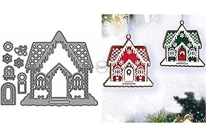 DzIxY Metall-Stanzschablonen für Kartenherstellung, Weihnachtshäuser, Stanzschablonen, Stanzschablonen, Schablonen, Schablonen, Schablonen, Vorlagen
