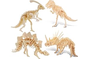 ZPPLD Puzzle 3D,Puzzle en Bois,Puzzle 3D en Bois,Puzzle 3D Dinosaure,Puzzles 3D pour Adultes ou Enfants,Modèle Dinosaure DIY 3D,Jouets Parfaits pour Les Enfants
