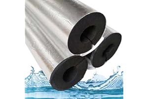 MObyat Isolante per Tubature per Protezione Solare 48mm 60mm 76mm 90mm Manicotto Isolante in Foglio di Alluminio Tubo Isolante in Esterni (Color : ID27mmxT20mmxL0.95m)