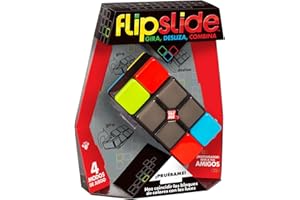 MOOSE TOYS Juego electrónico portátil FLIPSLIDE - ¡Gira, DESLIZA, COMBINA! Haz coincidir los Bloques de Colores con Las Luces. 4 Modos de Juego. Multijugador. ¡Reta a Tus Amigos!