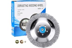 Lihaian Wild Herb Brush for Brush Cutter Grass Trimmer - Wild Herb Brush with 25.4 mm Bore, Base Diameter 200 mm, Can Effectively Remove Weeds and Moss Improved Concept 8 Inch Coarse Wire Brush