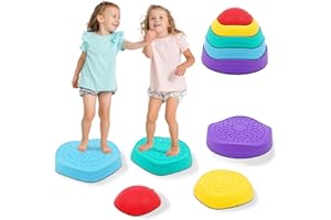 ARKYOMI Stepping Stones for Kids, Kids Stepping Stones, Balance Stones for Promoting Children's Coordination Skills Sensory Play Equipment Toys Indoor or Outdoor Play for Aged 3+