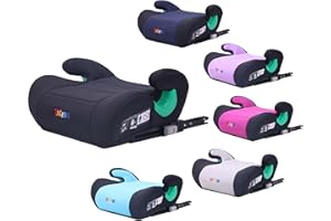 YALION Kindersitzerhöhung ISOFIX Sitzerhöhung Auto Kinder- Kinderautositz i-Size Autositzerhöhung für Kinder von 125-150CM(ca. 6-10 Jahre), 3-Punkt-Gurt, ECE R129 (Black)