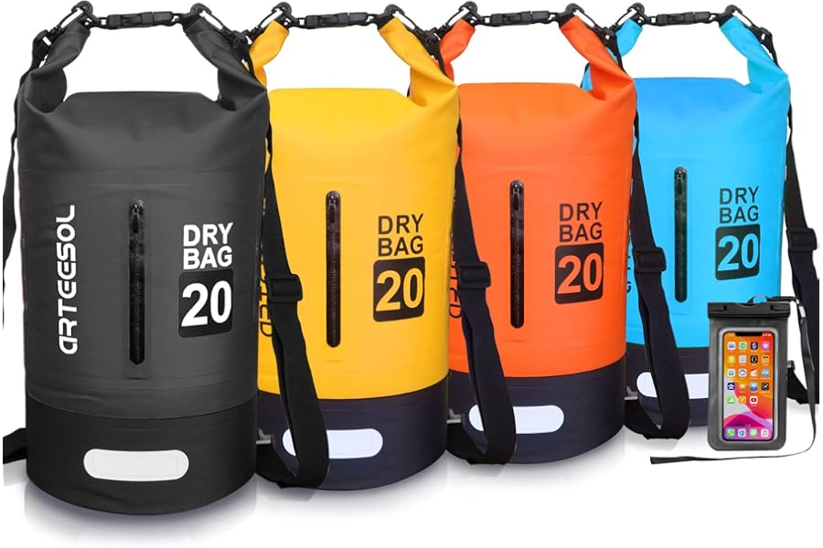 Blackace arteesol Waterproof Dry Bag 5L 10L 20L 30L Waterproof Bag with Long Adjustable Handle for Kayaking Boat Excursion Canoe/Fishing/Rafting/Swimming/Snowboarding