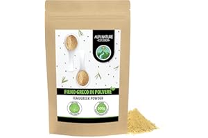Alpi Nature Fieno Greco Polvere 500g, Fieno Greco Semi Macinati, Methi Polvere per Cucina