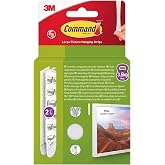 Command &trade; 17206-2PK B&uuml;y&uuml;k Boy &Ccedil;er&ccedil;eve ve Tablo Asma Bandı - Matkapsız, Hasarsız, İz Bırakmayan G&uuml;&ccedil;l&uuml; Duvar Askısı - 2'li Pake