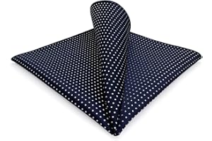 S&W SHLAX&WING Mens Pocket Squares Dots Dotty Business Large for Suit Jacket