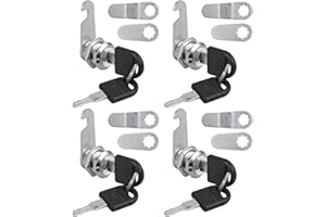 Anhoer 4 X 25mm Security Mailbox Lock with Alike Keys Barrel Drawer Cabinet Mail Box Locker Cam Lock for Door Cupboard Locker Letter Box Wardrobe
