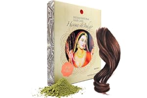 Henna & Indigo Powder - Brown Hair Dye - Fresh & Pure Organic - 200g - Indian Natural Hair Care…