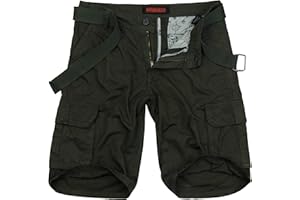 Procity Vintage Herren Cargo Shorts Bermuda Kurze Hosen Herren inkl. Gürtel