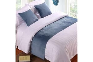 Sänglöpare Queen säng mjuk sammet dekor sängkläder överdrag grå blå lyx överkast sänglöpare för säng säng säng scarf sängände handduk för hotell sovrum bröllopsrum, 260 x 50 cm