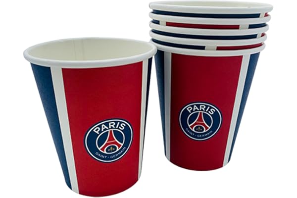 PSG 6 x verre gobelet jetable 25cl Collection officielle PARIS SAINT GERMAIN