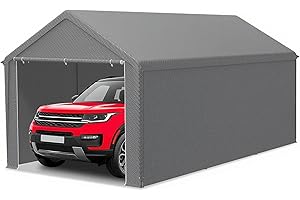 XMTECH Tienda de campaña para garaje, 3 x 6 m, resistente a los rayos UV y al sol, tienda de campaña para coche, con puertas, tienda de sauce, tienda de almacenamiento para garaje, refugio para SUV