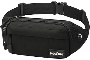 MOCOCITO Bum Bag Waist Bag Bumbag for Women Belt Bag Waist Bag for Men Bumbag for Dog Walking 3 Zip Pockets Adjustable Belt of 135 cm/55 in Bumbag for Running Hiking Cycling
