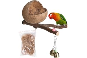 Duroecsain Natürliches Kokosnuss Vogelnest Nest für Papagei, Sittiche, Nymphensittiche, Kanarienvogel, Finken, Tauben, für den Käfig