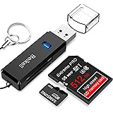 Beikell Lettore di Schede Micro SD, Adattatore USB 3.0 Memoria con Portachiavi - Supporta TF/SDHC/SDXC/MS/MSXC/MMC - Compatib