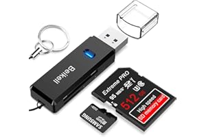 Beikell USB 3.0 Card Reader,High-speed SD/Micro SD Card Reader Memory Card Adapter-Supports SD/TF/SDHC/SDXC/MMC-Compatible with Windows,OS
